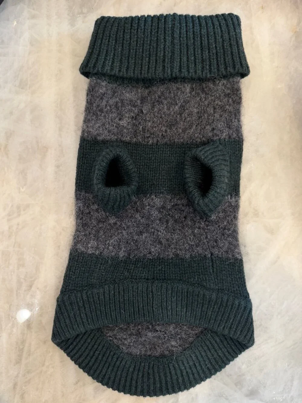 NWT Banana Republic Green/Gray Striped Wool and Alpaca Dog Sweater - Size M